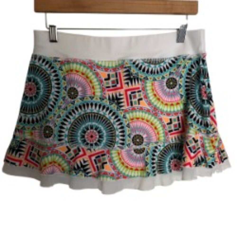 Sofibella Multi-Color Ruffle Skirt Medium